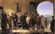 Jerry Barrett The Mission of Merey:Florence Nightingale Receiving the Wounded at Scutari oil on canvas